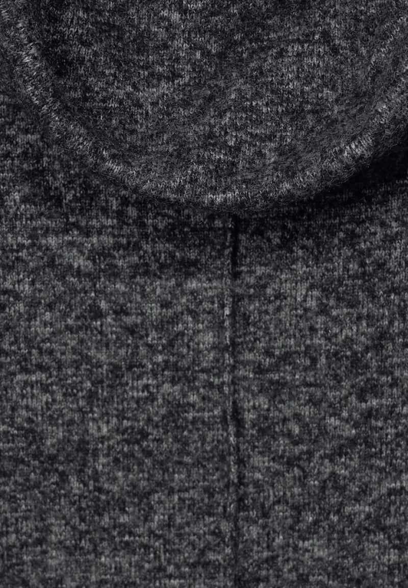 Cecil Shirts*Shirt mit Volumenkragen black melange