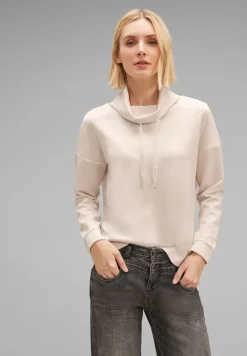 Street One Shirts*Shirt mit Volumenkragen lucid white