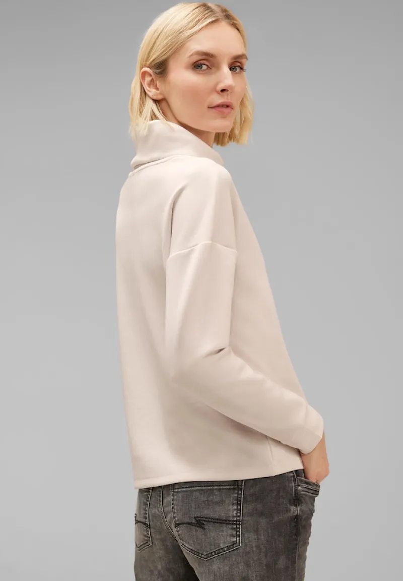 Street One Shirts*Shirt mit Volumenkragen lucid white