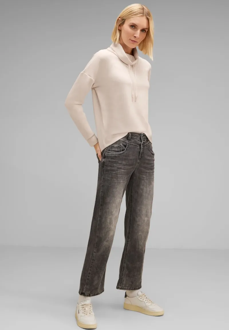 Street One Shirts*Shirt mit Volumenkragen lucid white