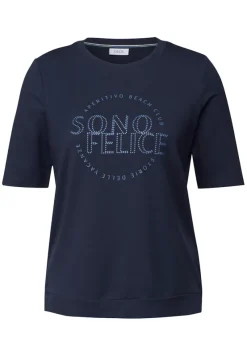 Cecil Shirts*Shirt mit Wording Artwork urban navy blue