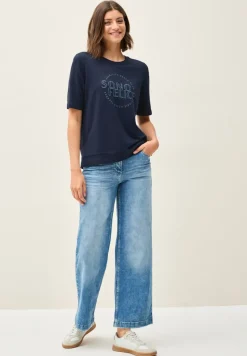 Cecil Shirts*Shirt mit Wording Artwork urban navy blue