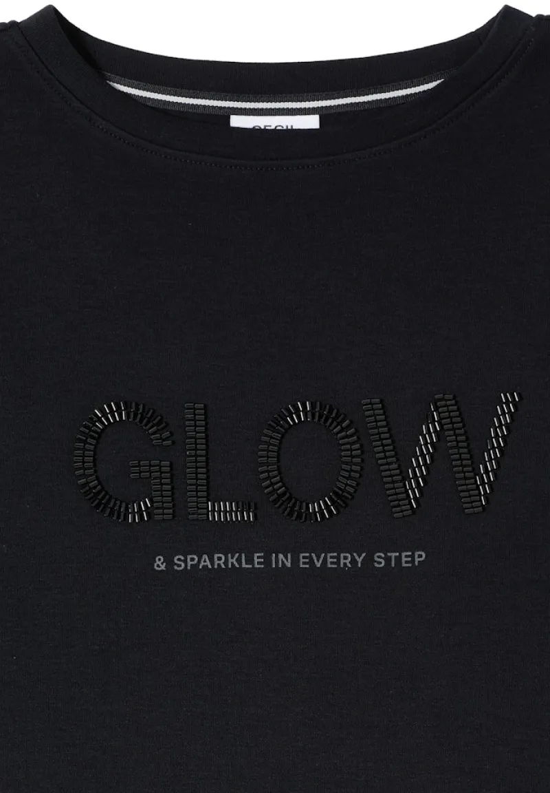 Cecil Shirts*Shirt mit Wording Black