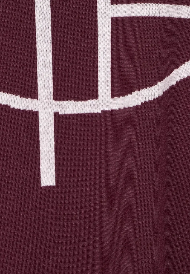 Street One Pullover & Sweatshirts*Shirt mit Wording high ruby