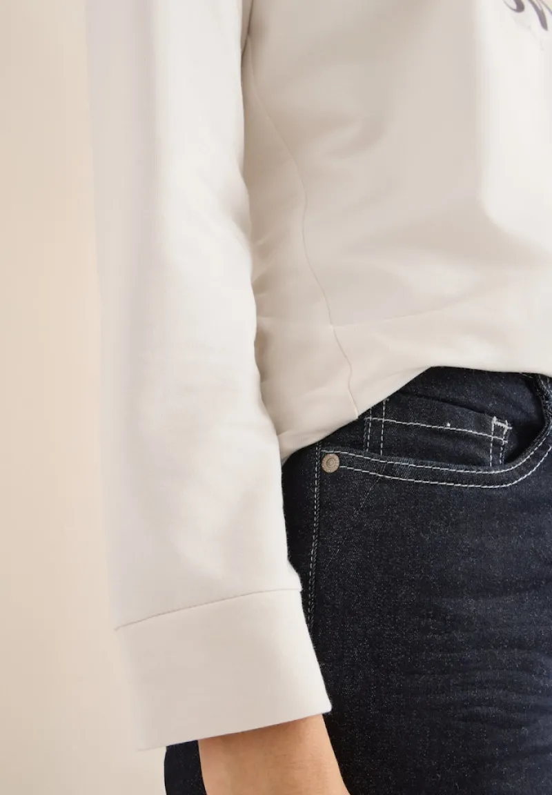 Cecil Shirts*Shirt mit Wording light greige