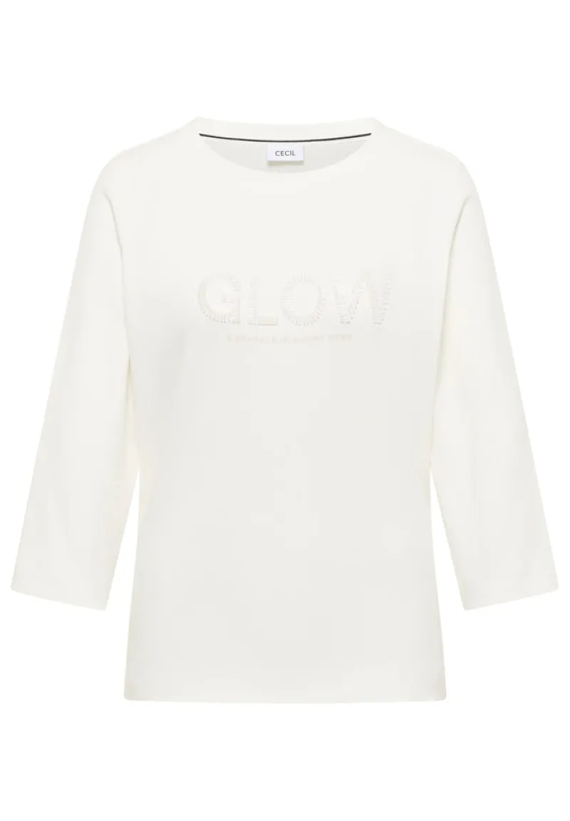 Cecil Shirts*Shirt mit Wording vanilla white