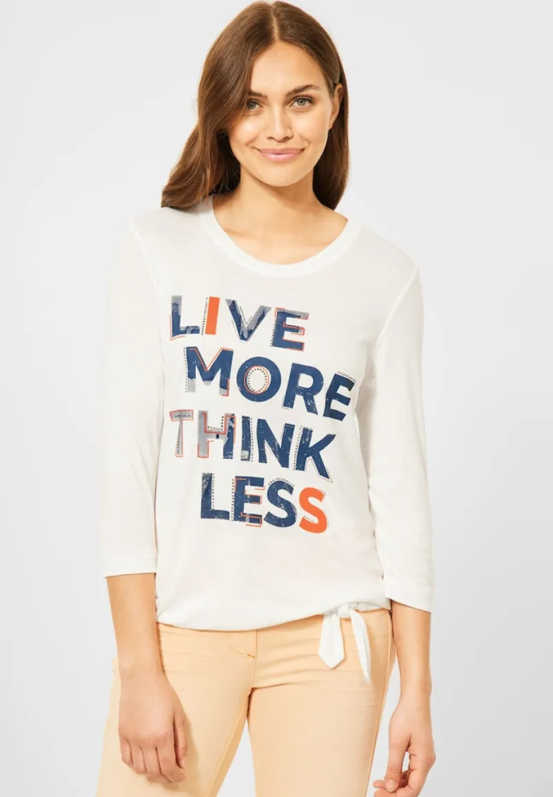 Cecil Shirts*Shirt mit Wordingprint vanilla white