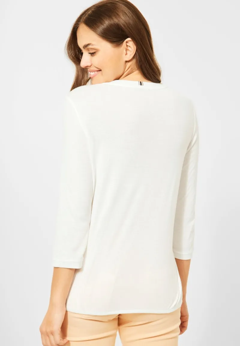 Cecil Shirts*Shirt mit Wordingprint vanilla white