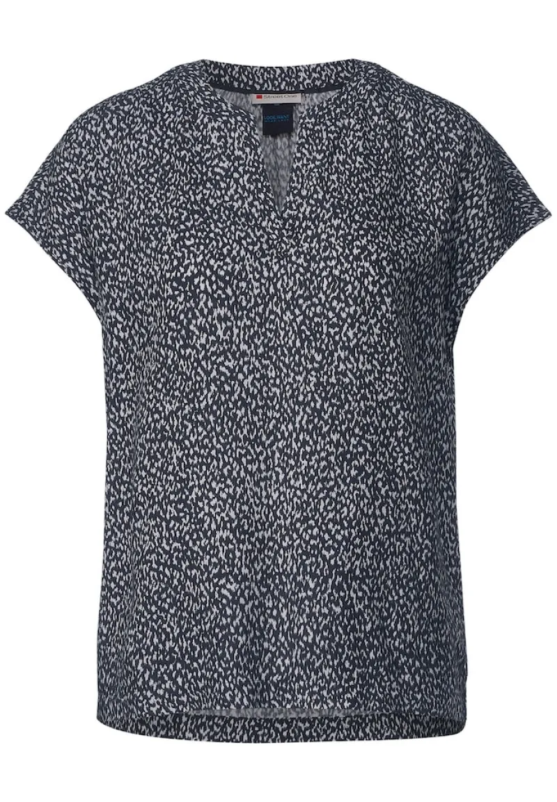Street One Blusen*Shirtbluse mit Minimalprint deep blue