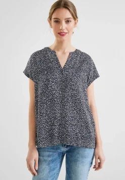 Street One Blusen*Shirtbluse mit Minimalprint deep blue