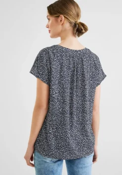 Street One Blusen*Shirtbluse mit Minimalprint deep blue