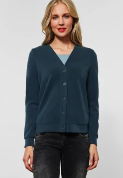 Street One Pullover & Sweatshirts*Shirtjacke im Seiden Look deep teal blue