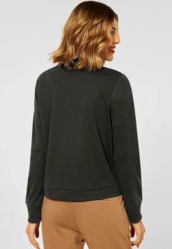 Street One Pullover & Sweatshirts*Shirtjacke mit Zipper bassy olive