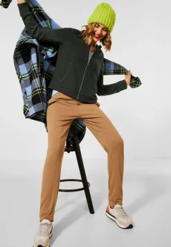 Street One Pullover & Sweatshirts*Shirtjacke mit Zipper bassy olive