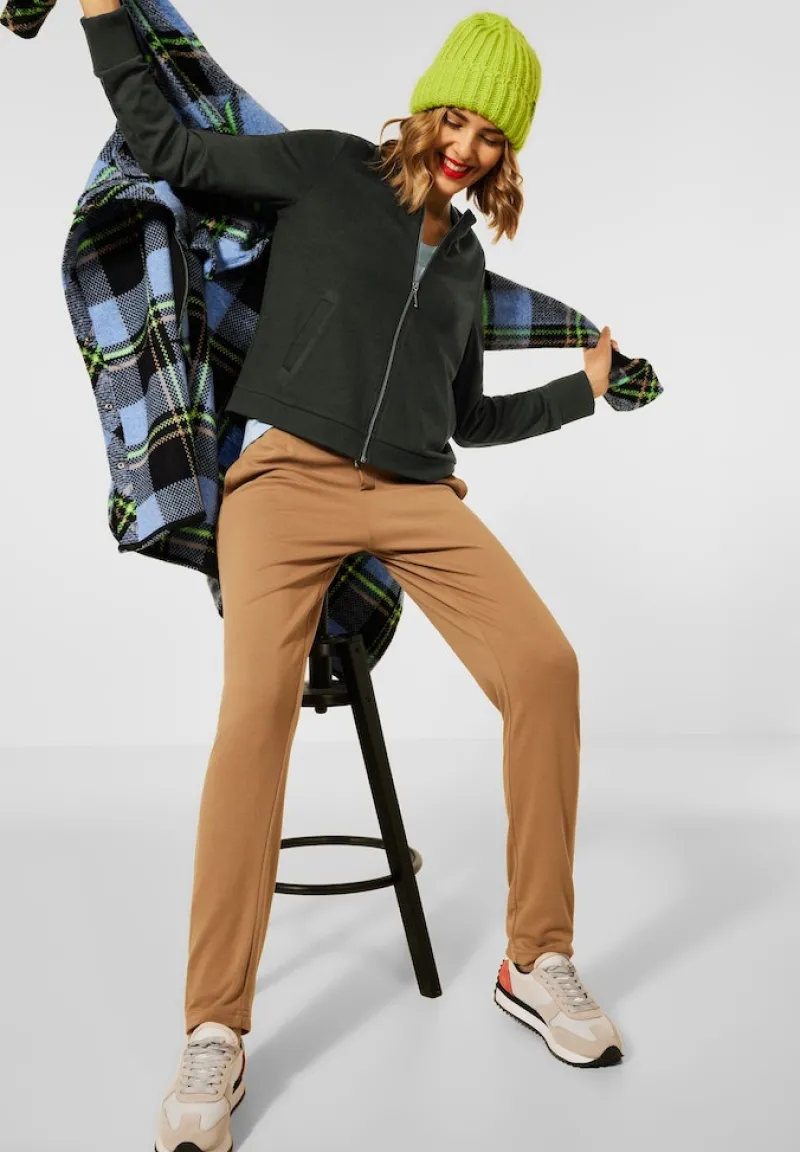 Street One Pullover & Sweatshirts*Shirtjacke mit Zipper bassy olive