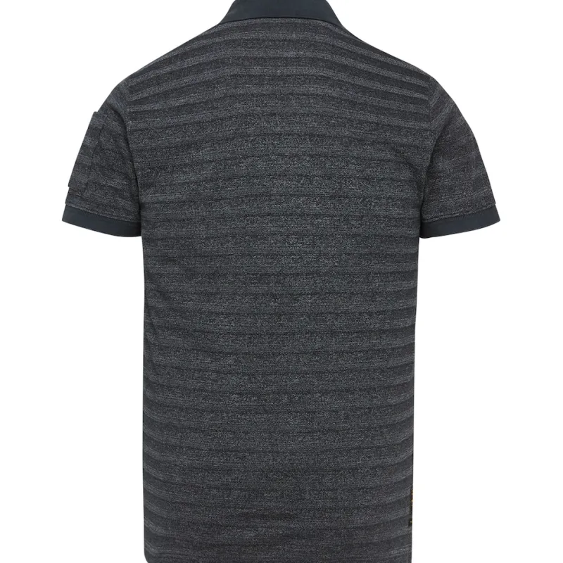 PME Legend Shirts|Big Boys*Short sleeve polo jacquard pique Dark Navy