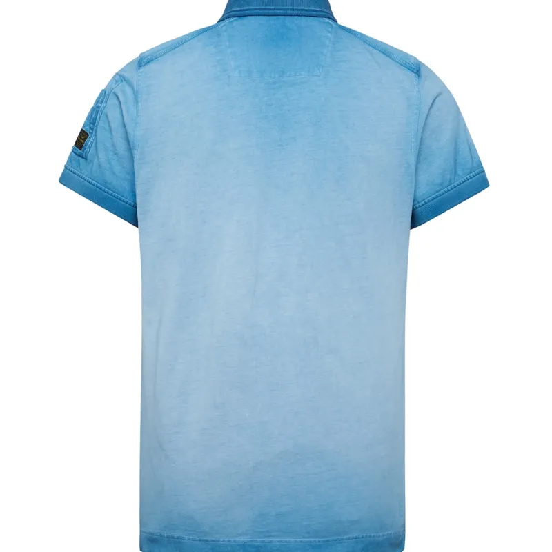PME Legend Shirts|Big Boys*Short sleeve polo light pique cold dye blue