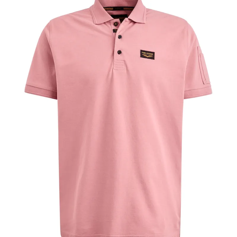 PME Legend Shirts|Big Boys*Short sleeve polo Trackway dusty rose