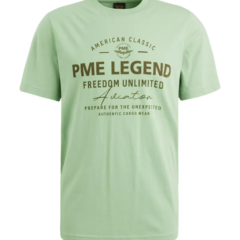 PME Legend Shirts|Big Boys*Short sleeve r-neck single jersey Quiet Green