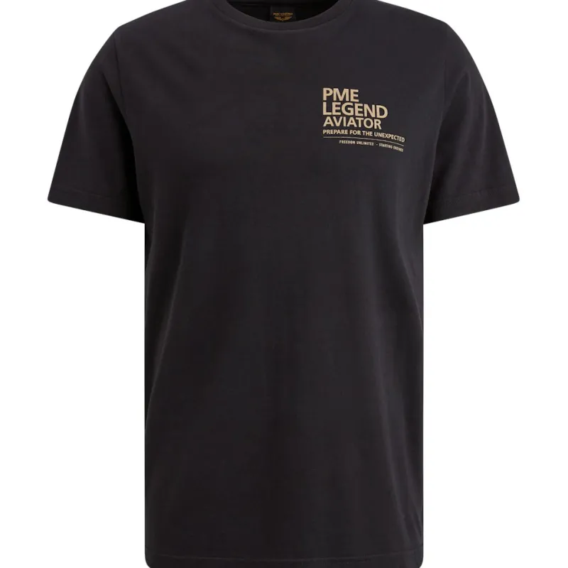 PME Legend Shirts|Big Boys*Short sleeve r-neck single jersey black onyx