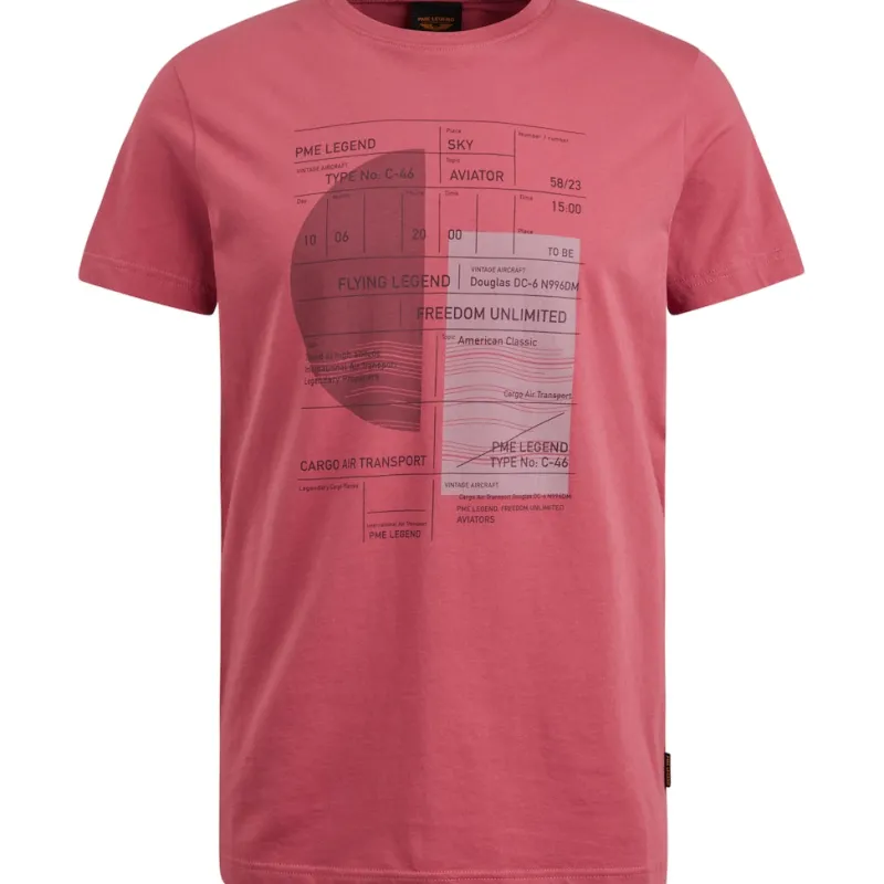 PME Legend Shirts|Big Boys*Short sleeve r-neck single jersey slate rose