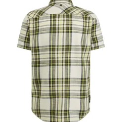 PME Legend Hemden|Big Boys*Short Sleeve Shirt Slub Check Ruby Olivine