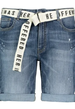 Eight 2 Nine Shorts*Shorts mit Stoffgürtel middle blue denim