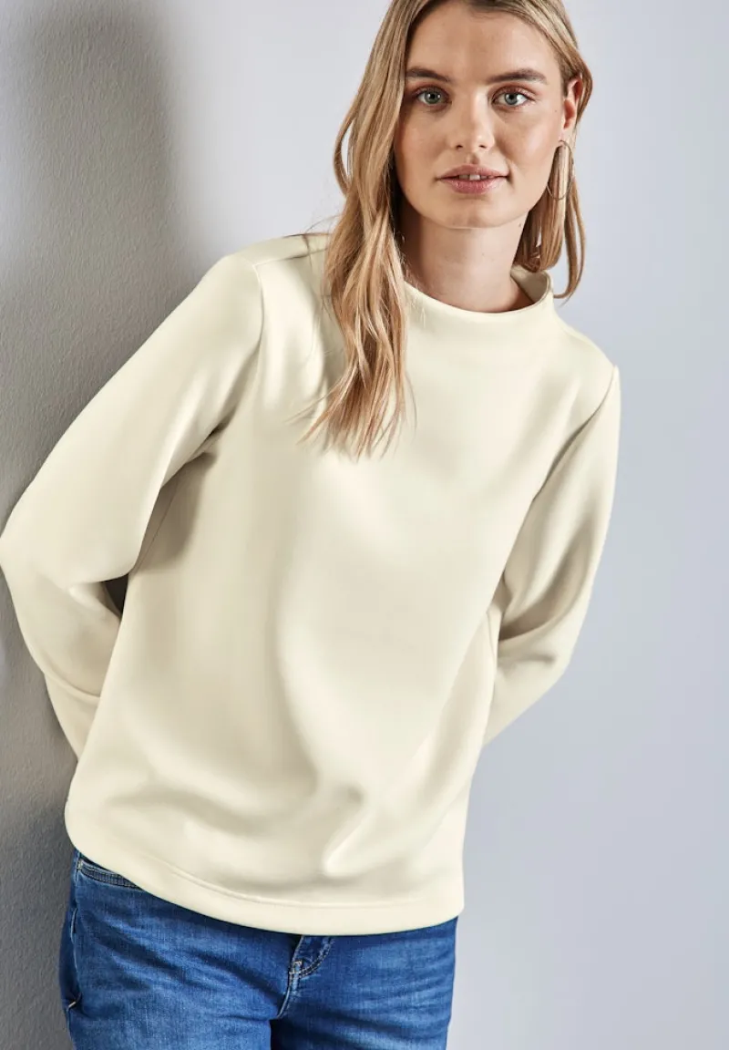 Street One Shirts*Silk-Look Shirt lucid white