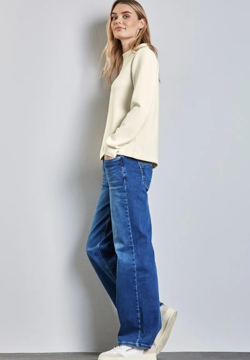 Street One Shirts*Silk-Look Shirt lucid white