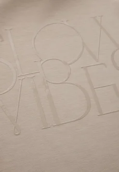 Street One Pullover & Sweatshirts*Silk-Look Shirt mit Wording breezy beige