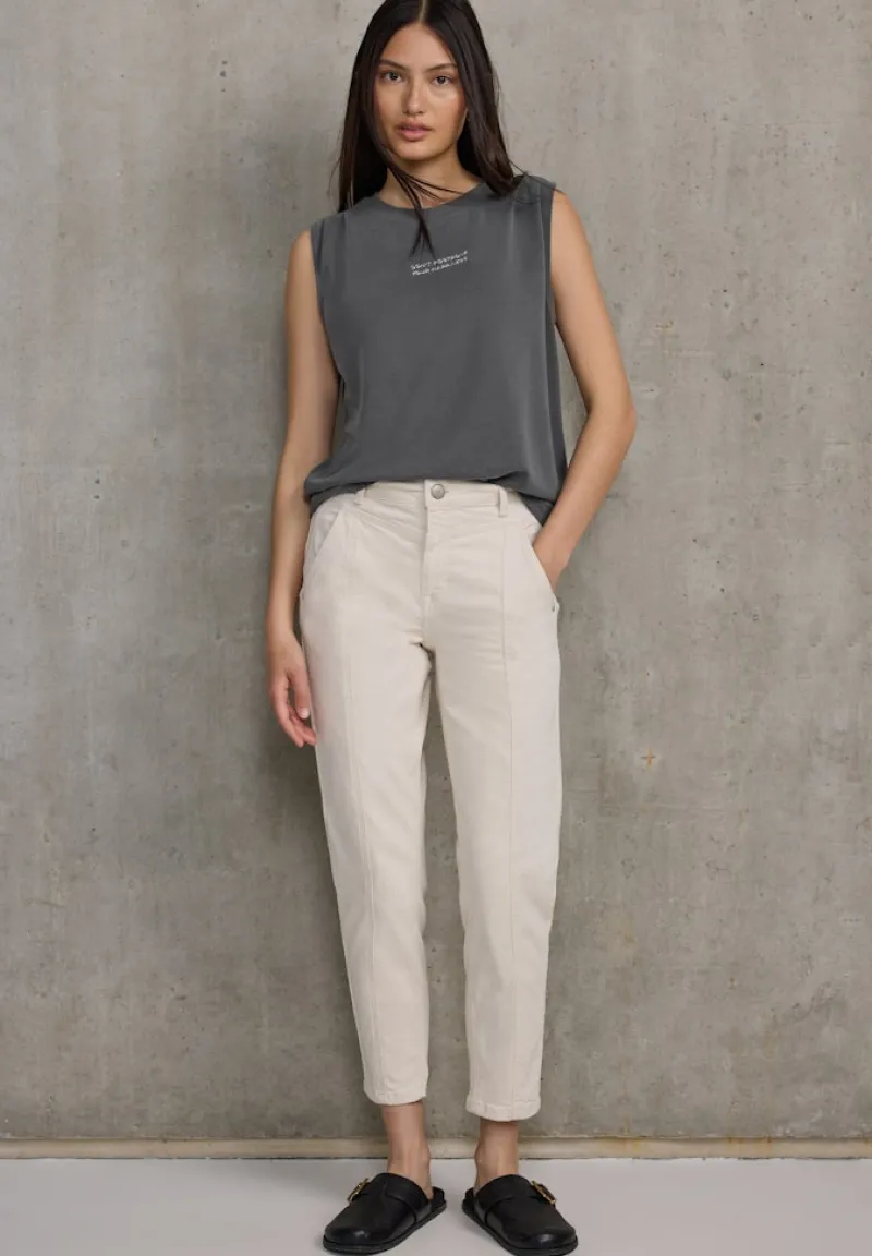 STREET ONE STUDIO Shirts*Silk-Look Top mit Wording dusted grey