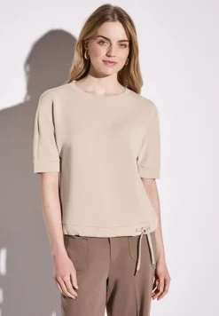 Street One Shirts*Silk-Look T-Shirt cotton beige