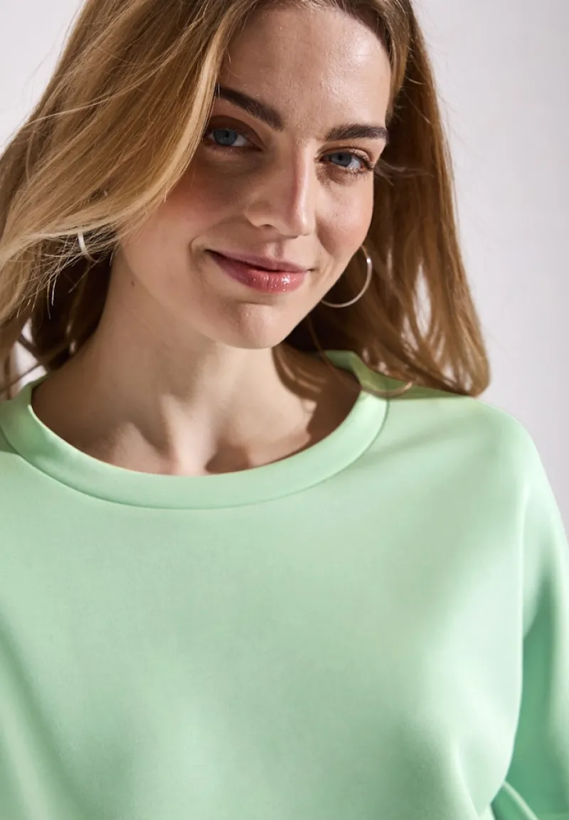 Street One Shirts*Silk-Look T-Shirt milky green