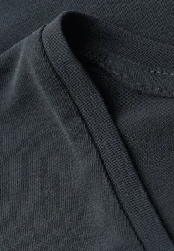 STREET ONE STUDIO Shirts*Silk-Look V-Neck Shirt Black