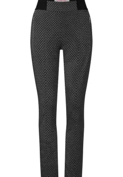 Street One Hosen*Skinny Fit Hose in Jacquard Black