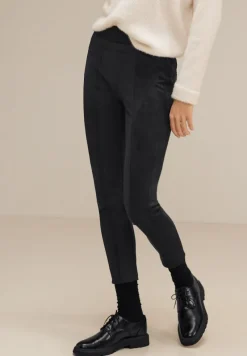 Street One Hosen*Skinny Fit Materialmix Hose Black