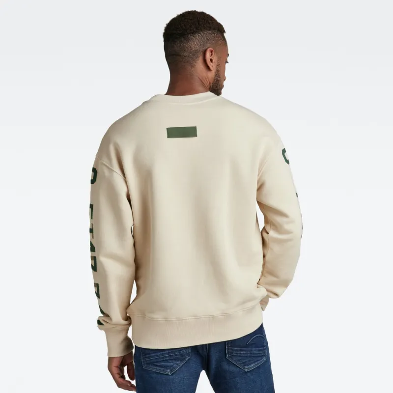 G-star Raw Pullover & Sweatshirts*Sleeve graphics loose r sw dk talc