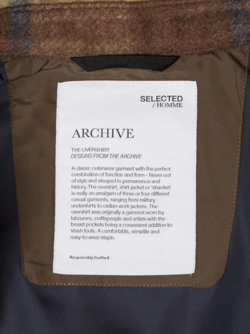 Selected Hemden*SLHARCHIVE OVERSHIRT NOOS Ermine