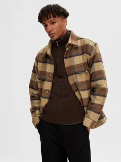 Selected Hemden*SLHARCHIVE OVERSHIRT NOOS Ermine