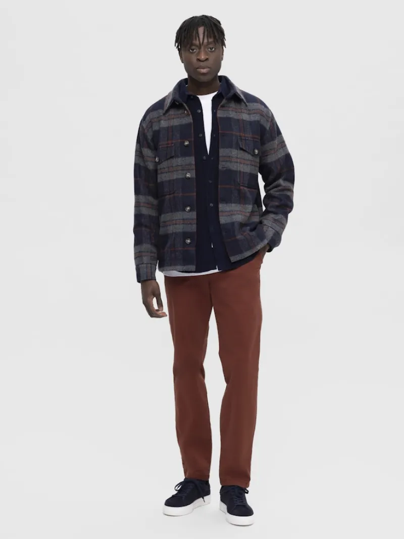 Selected Hemden*SLHARCHIVE OVERSHIRT NOOS Navy Blazer