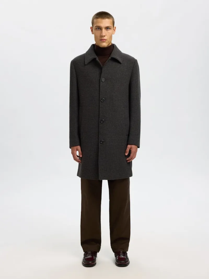 Selected Jacken*SLHARCHIVE WOOL BLEND CAR COAT dark grey