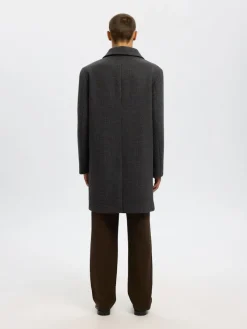 Selected Jacken*SLHARCHIVE WOOL BLEND CAR COAT dark grey
