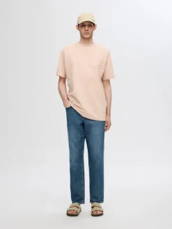 Selected Shirts*SLHCOLMAN SS O-NECK TEE NOOS cameo rose