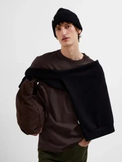 Selected Shirts*SLHCOLMAN SS O-NECK TEE NOOS chocolate torte