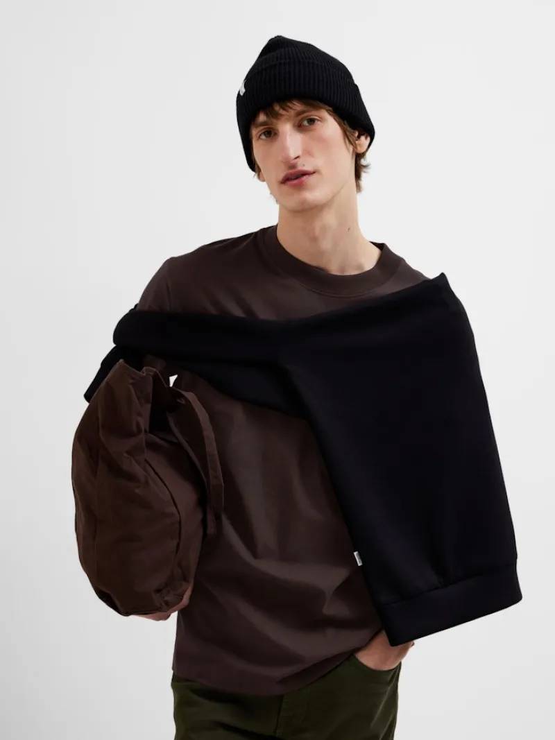 Selected Shirts*SLHCOLMAN SS O-NECK TEE NOOS chocolate torte