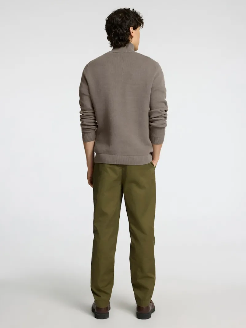 Selected Pullover & Sweatshirts*SLHDANE LS KNIT STRUCTURE HALF ZIP NOOS Morel