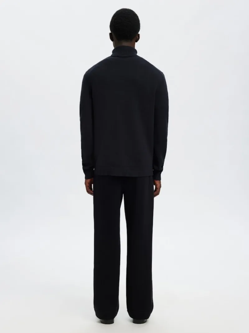 Selected Pullover & Sweatshirts*SLHDANE LS KNIT STRUCTURE ROLL NECK NOOS Sky Captain