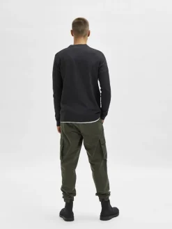 Selected Pullover & Sweatshirts*SLHEKLON LS KNIT CREW W CAMP Phantom