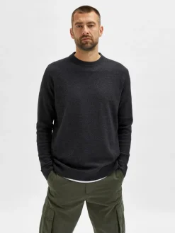 Selected Pullover & Sweatshirts*SLHEKLON LS KNIT CREW W CAMP Phantom