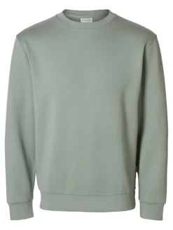 Selected Pullover & Sweatshirts*SLHEMANUEL SOFT CREW NECK SWEAT NOOS iceberg green